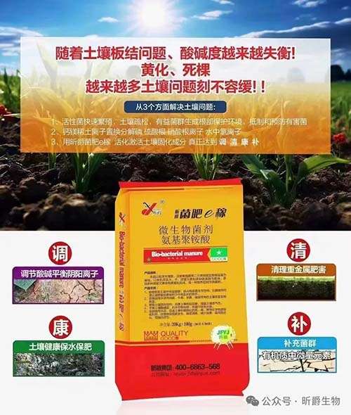 土壤问题用昕爵菌肥E稼来解决